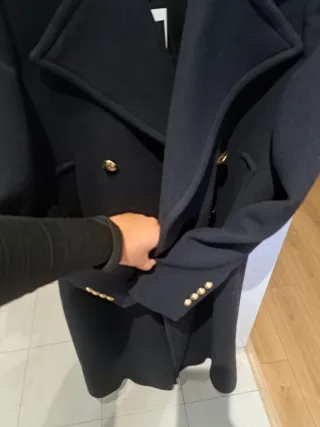 Abrigo Lana Zara Negro Talla XS