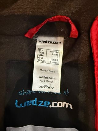 Mono de nieve infantil rojo