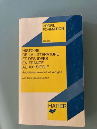Libro de historia de la literatura francesa