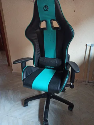 Sillón Gaming Nacon Negro y Turquesa