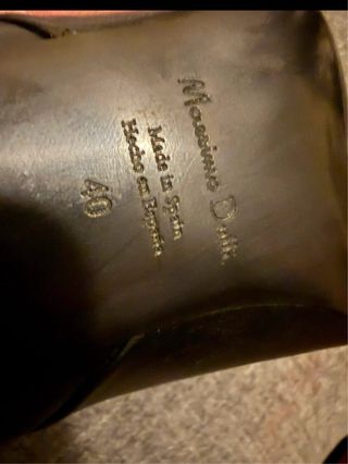 Botas altas de piel negras Massimo Dutti