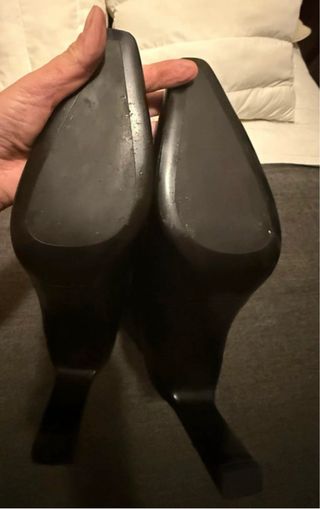 Botas altas de piel negras Massimo Dutti