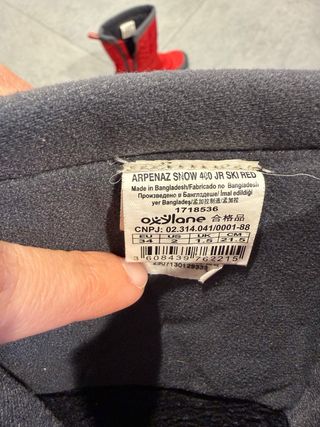 Botas de nieve rojas talla 34