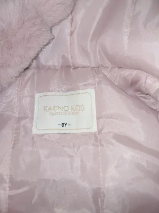 Chaleco peluche niña rosa con capucha