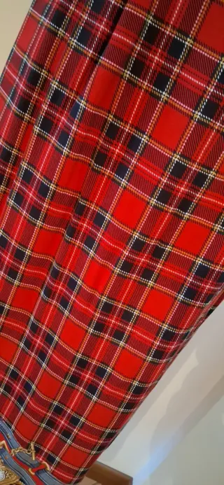 Gonna Koret vintage a quadri rossa