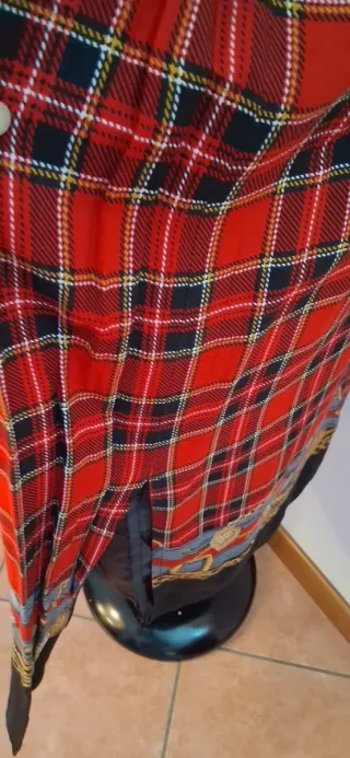 Gonna Koret vintage a quadri rossa