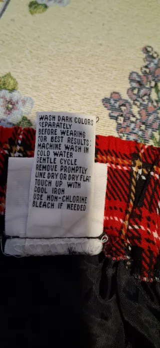 Gonna Koret vintage a quadri rossa