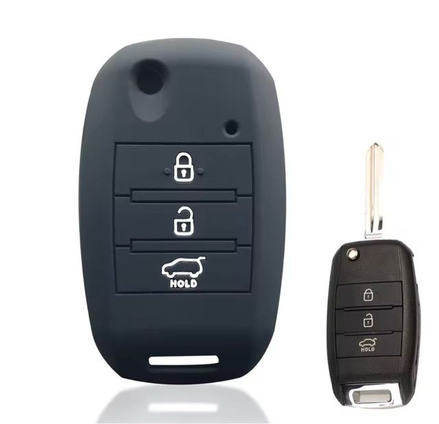 Funda silicona mando Kia negra