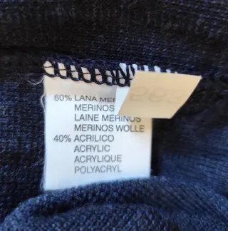 Jersey vintage lana merino Francesco Morri azul TL