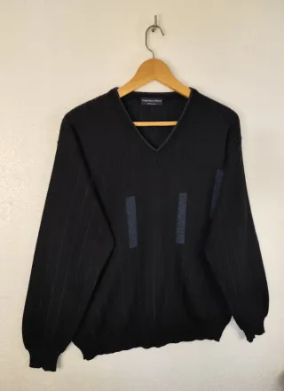 Jersey vintage lana merino Francesco Morri azul TL