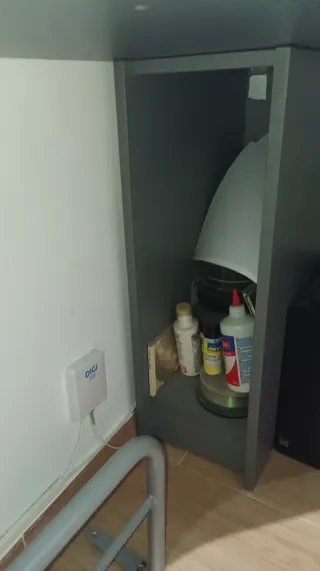 Escritorio esquinero gris