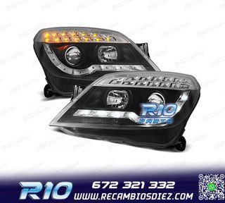 FAROS PARA OPEL ASTRA H 04-09 LUZ DIURNA + INTERMITENTE LED