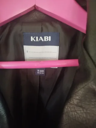 Chaqueta cuero niña Kiabi 10 años