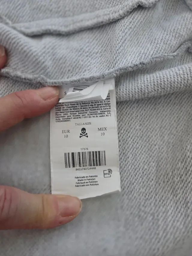 Sudadera Scalpers Gris, talla 10 niño