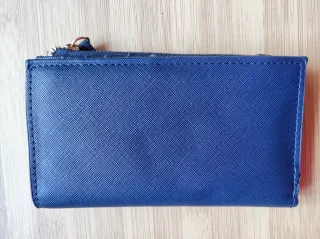 Cartera monedero Stradivarius azul marino