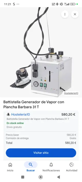 Generador de vapor con plancha  Battistella Gen. B