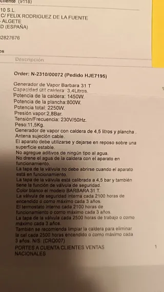 Generador de vapor con plancha  Battistella Gen. B