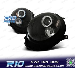 FAROS PARA MINI COOPER R56 R57 06-14 OJOS ANGEL FONDO NEGRO