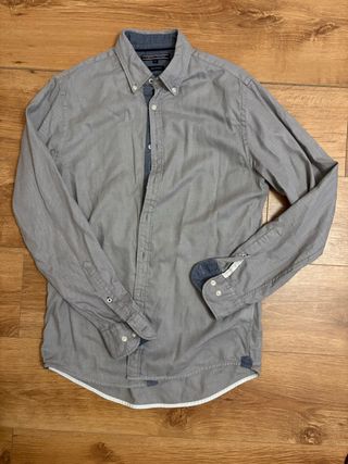 Camisa Tommy Hilfiger Gris lisa