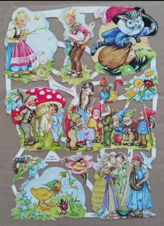 Lamina Cromos troquelados EF 7027. Cuentos