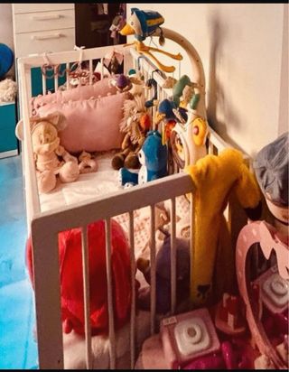 Cuna de bebé madera blanca