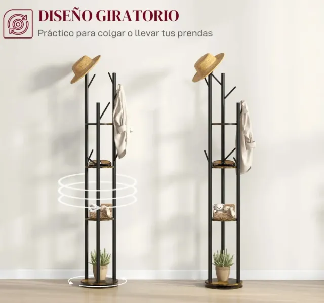 Appendiabiti a 4 livelli girevole