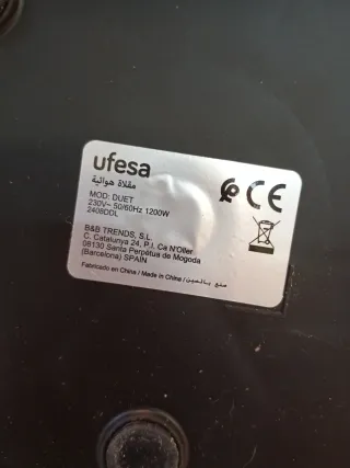 Freidora de aire negra