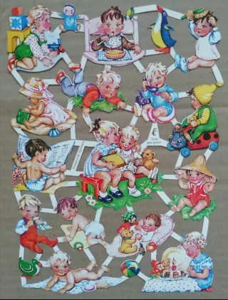 Lamina Cromos troquelados EF 7015. Infantiles