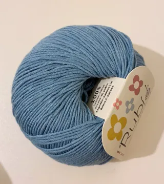 Lote 5 ovillos algodón Rubi Natural