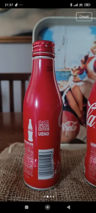 Coca Cola Bottiglie Alluminio Vuote (3pz)