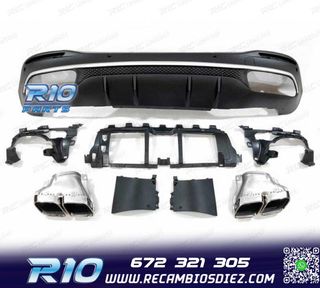 DIFUSOR MERCEDES GLE W167 20- + COLAS ESCAPE LOOK AMG GLE63