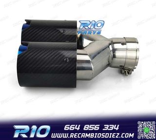 COLA ESCAPE DERECHA BMW LOOK M PERFORMANCE AZUL CARBONO