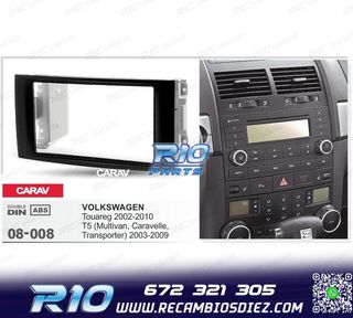 MARCO NEGRO RADIO 2-DIN PARA VOLKSWAGEN VW TOUAREG 02-10 T5
