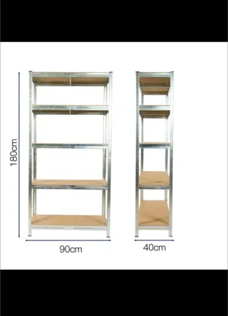 SIN ESTRENAR# Estantería de metal galvanizado