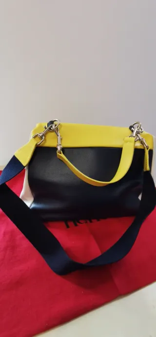 Bolso Carolina Herrera Negro y Amarillo