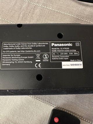 Barra de Sonido Panasonic SC-HTB200 Negra