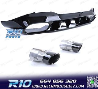 DIFUSOR MERCEDES CLA C118 19- AMG NEGRO BRILLO + COLAS ESCAP