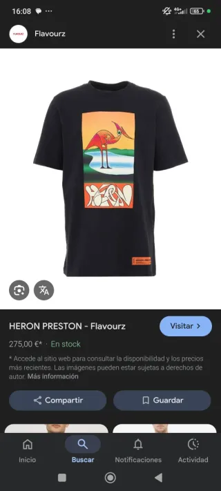 Camiseta Heron Preston Negra usada 4o5 veces