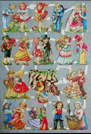 Lamina Cromos troquelados EF 7009. Infantiles