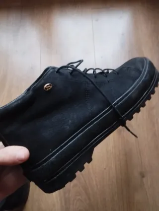 Stivali Superga Pelle Vintage Neri