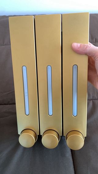 Dispensador de jabón y champú triple