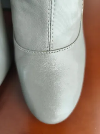 Botines Zara Piel Tacón Plataforma Grises