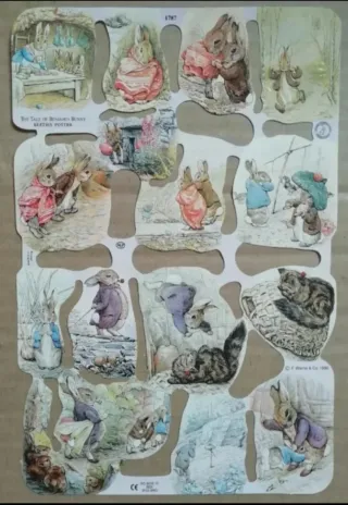 Lamina Cromos troquelados MLP 1787.Cuentos Potter