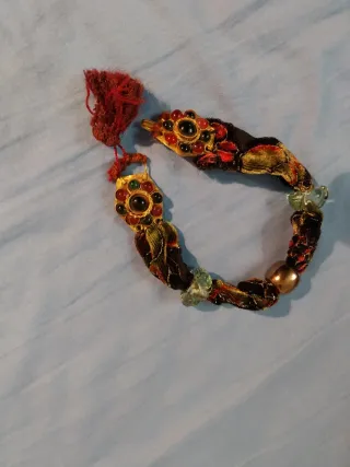 Bracciale boho chic velluto e pietre