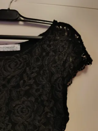 Vestito Rinascimento nero pizzo taglia L