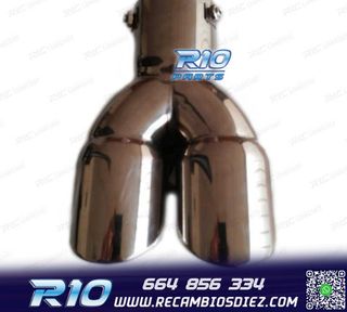 COLA ESCAPE DOBLE REDONDA ACERO INOX