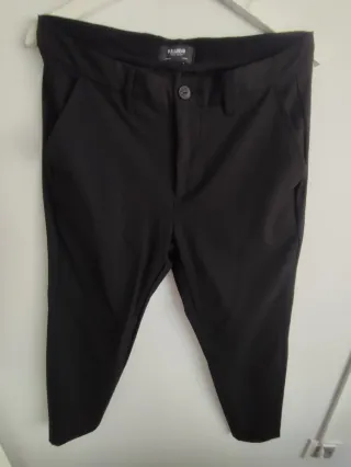 Pantalón de traje negro Pull&Bear