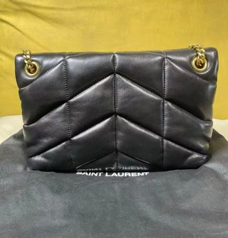 Bolso YSL Piel Negro Herrajes Dorados