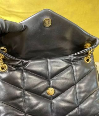 Bolso YSL Piel Negro Herrajes Dorados