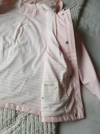 Chubasquero infantil rosa talla 5-6